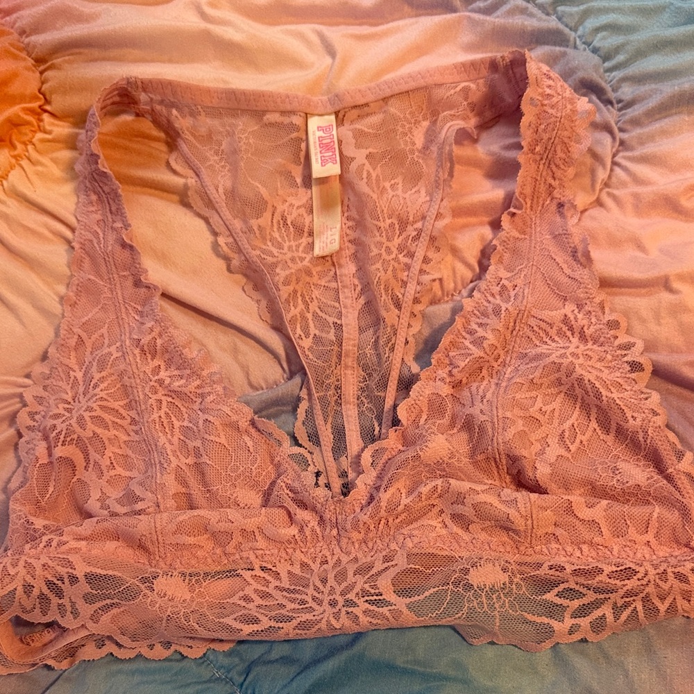 PINK Victoria's Secret Lace Bralette - lavender